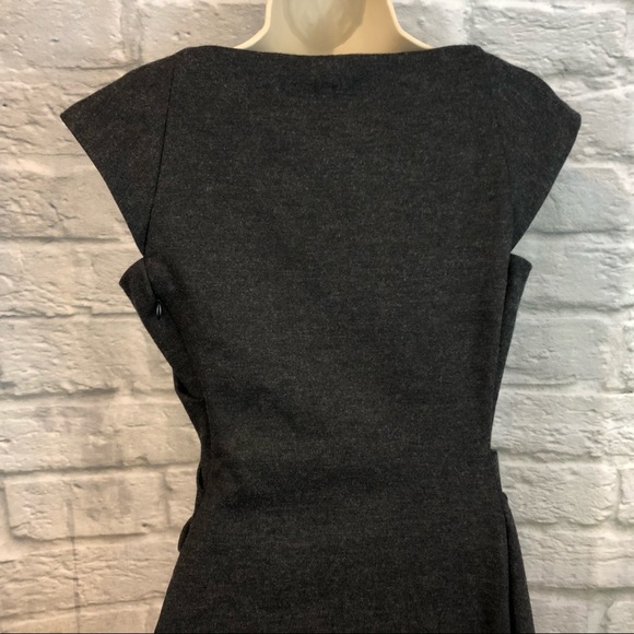 DVF Size 6 Gabi Felted Ruched Wool Blend Jersey Dress - Picture 5 of 8